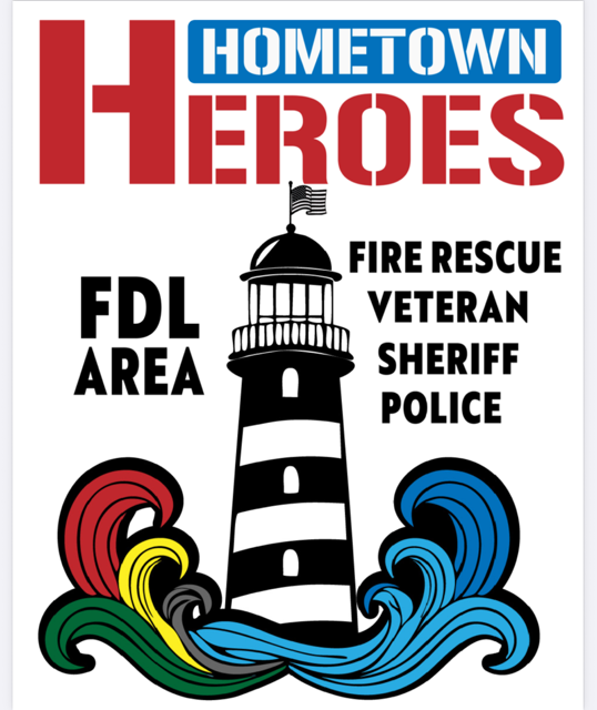 Hometown Heroes FDL Area lighthouse logo